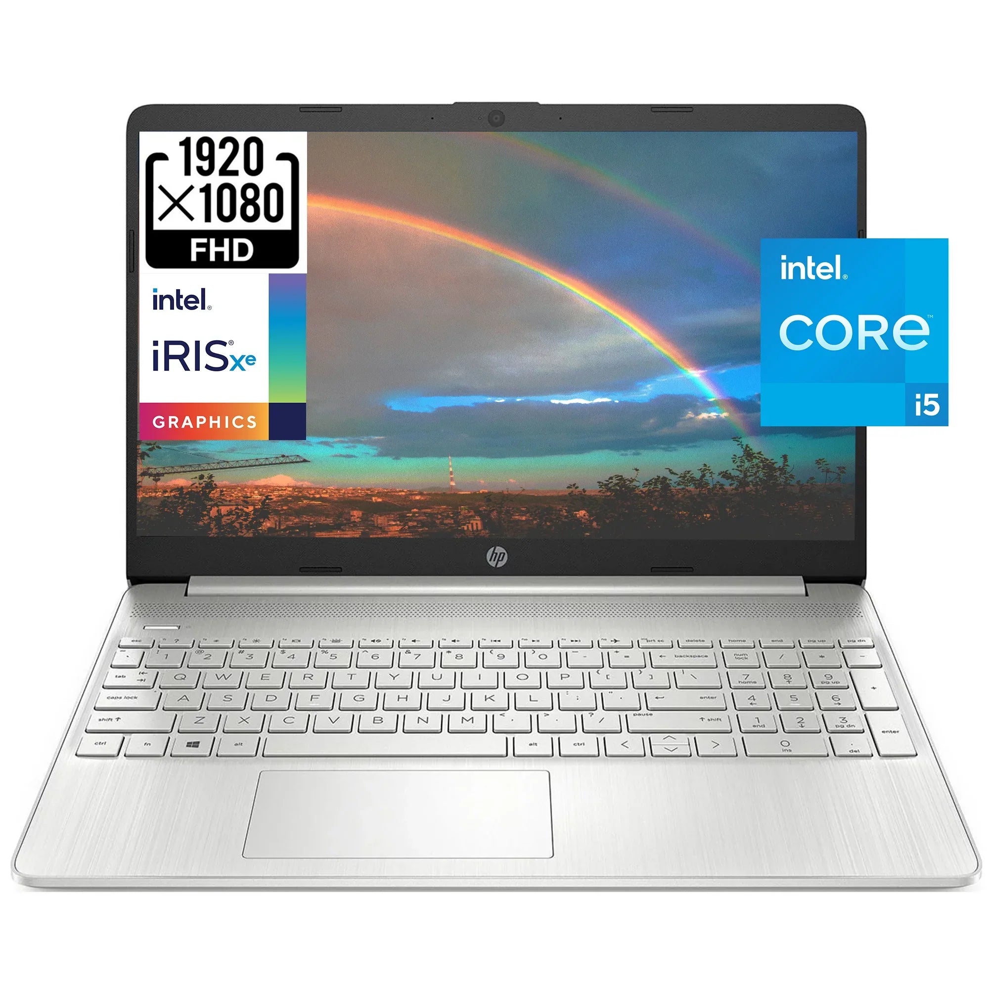 HP 15 15.6" Full HD Business Laptop Computer, Intel 4-core i5-1135G7, 32GB RAM, 1TB PCIe SSD, Iris Xe Graphic, Wi-Fi 6, BT 4.2, Natural Silver, Windows 11 Home