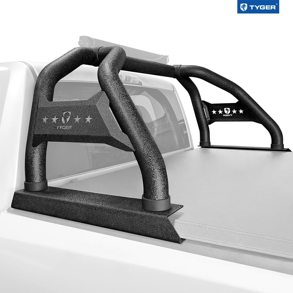 Tyger Auto Sport Bar Compatible with 2015-2024 Chevy Colorado GMC Canyon | TG-SB7C88518 | Textured Black | Light Mount | Roll Bar