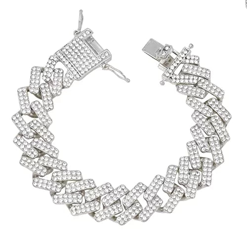 Charles Raymond Iced Out Mens Color on Blast Watch Single or Combo Sets with Blinged Out Bracelets Set. Iced Out Colourful Rainbow Flame Collection (ST10380-ZZ SLV)