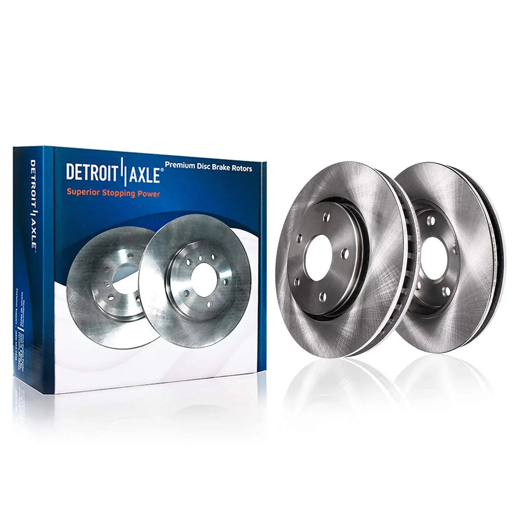 Detroit Axle - Front Brake Kit for 13-20 Ford Fusion, 13-16 Lincoln MKZ Replacement 2013 2014 2015 2016 2017 2018 2019 2020 Disc Brakes Rotors Ceramic Brake Pads: 11.81'' Rotors
