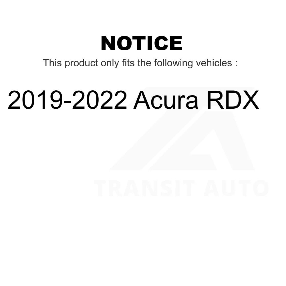 Transit Auto - Rear Disc Brake Rotors And Ceramic Pads Kit For 2019-2022 Acura RDX K8A-101184