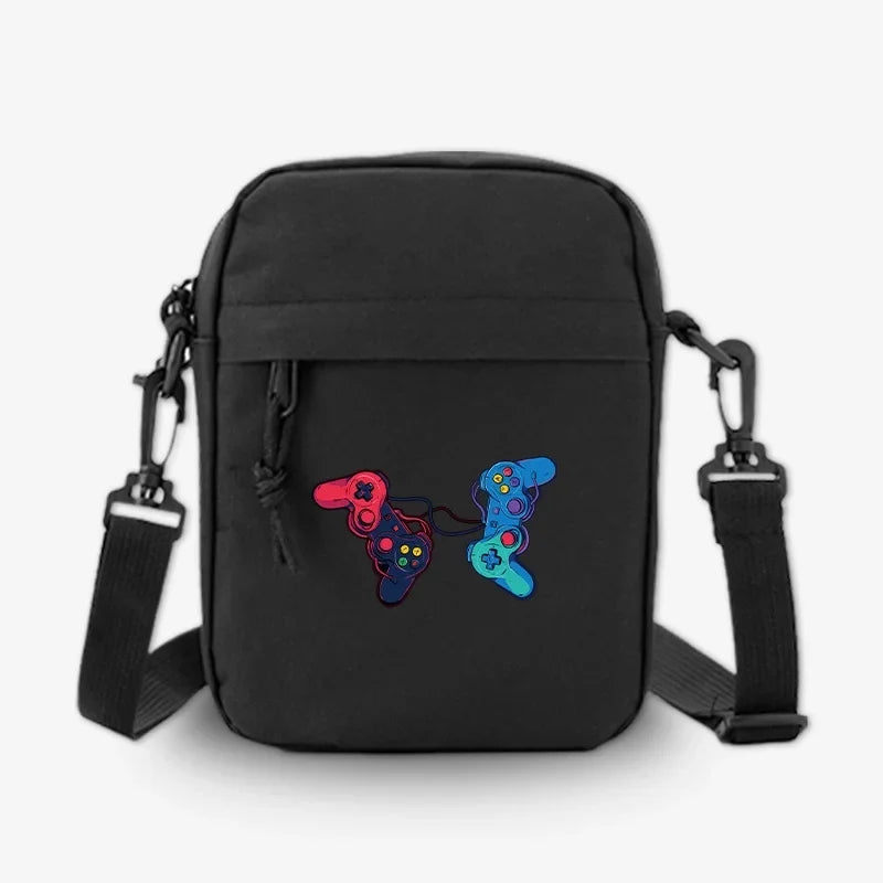 moocr Games Handle Print Lightweight Casual Sling Bag With Detachable Shoulder Strap  Men‘s And Women‘s Crossbody Bag For Travel & Daily Commute & Outdoor Sports