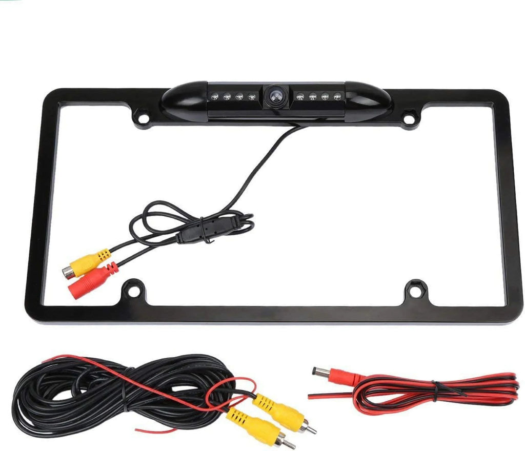 Absolute Backup Camera Rearview License PLatitudee Frame for ALPINE INEW970HD INE-W970HD Black