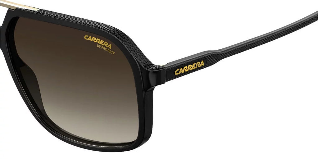 Carrera CA 229/S Plastic Unisex Square Sunglasses Black/Brown 59mm Adult