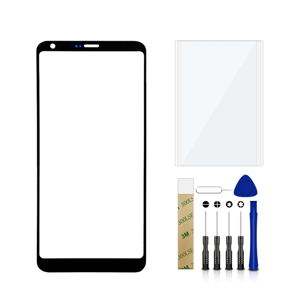 For LG G6 Plus H870DSU Replacement Front Outer Glass Lens Screen Tool Black