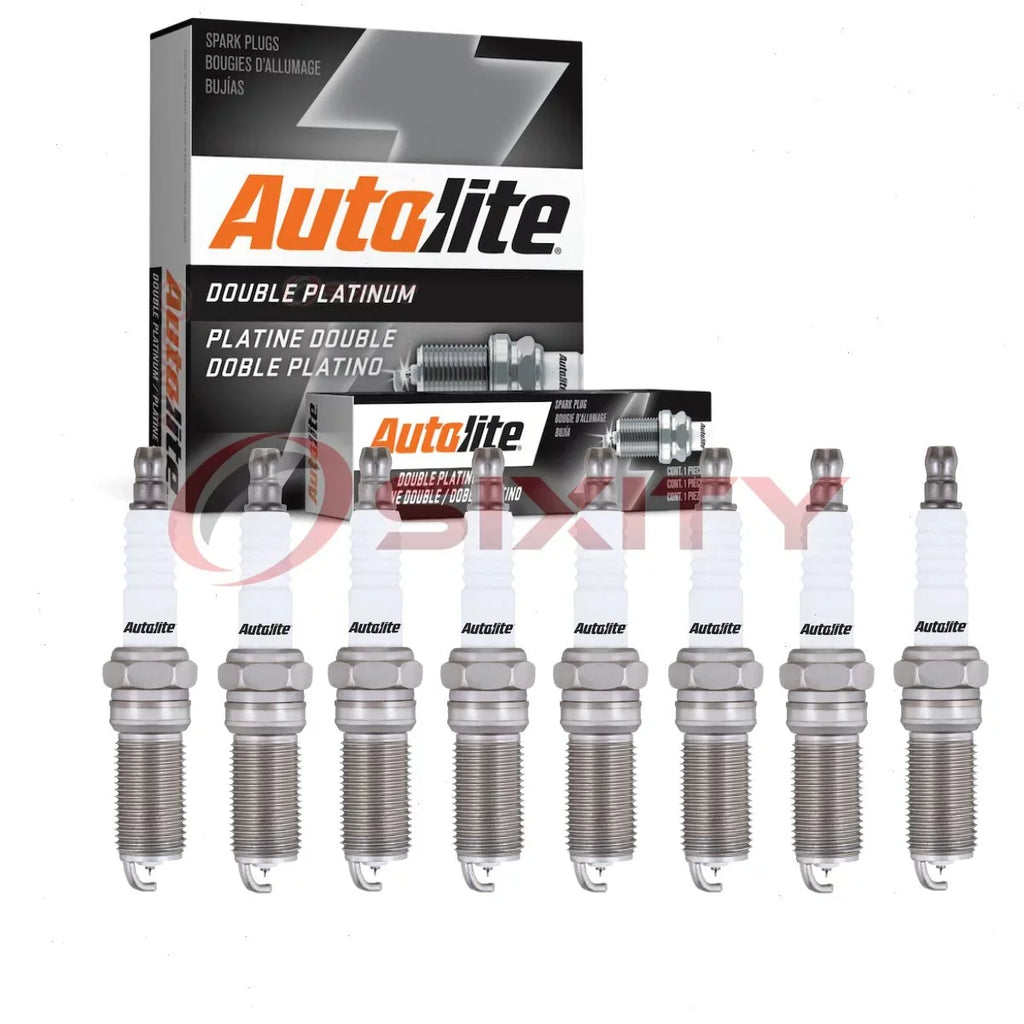 8 pc Autolite APP5863 Double PLatitudeinum Spark Plugs for 41-125 88901025 SP512A Ignition Wire Secondary Fits select: 2012-2018 FORD FOCUS, 2012-2021 FORD EXPLORER