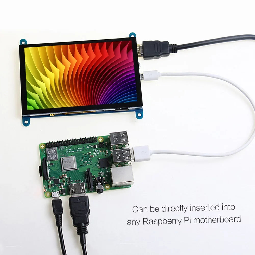 Andoer 5 Inch HD Capacitive Touchdisplay Display 800*480 Resolution Small Portable Monitor with USB HD Interface Compatible with Raspberry Pi Tool