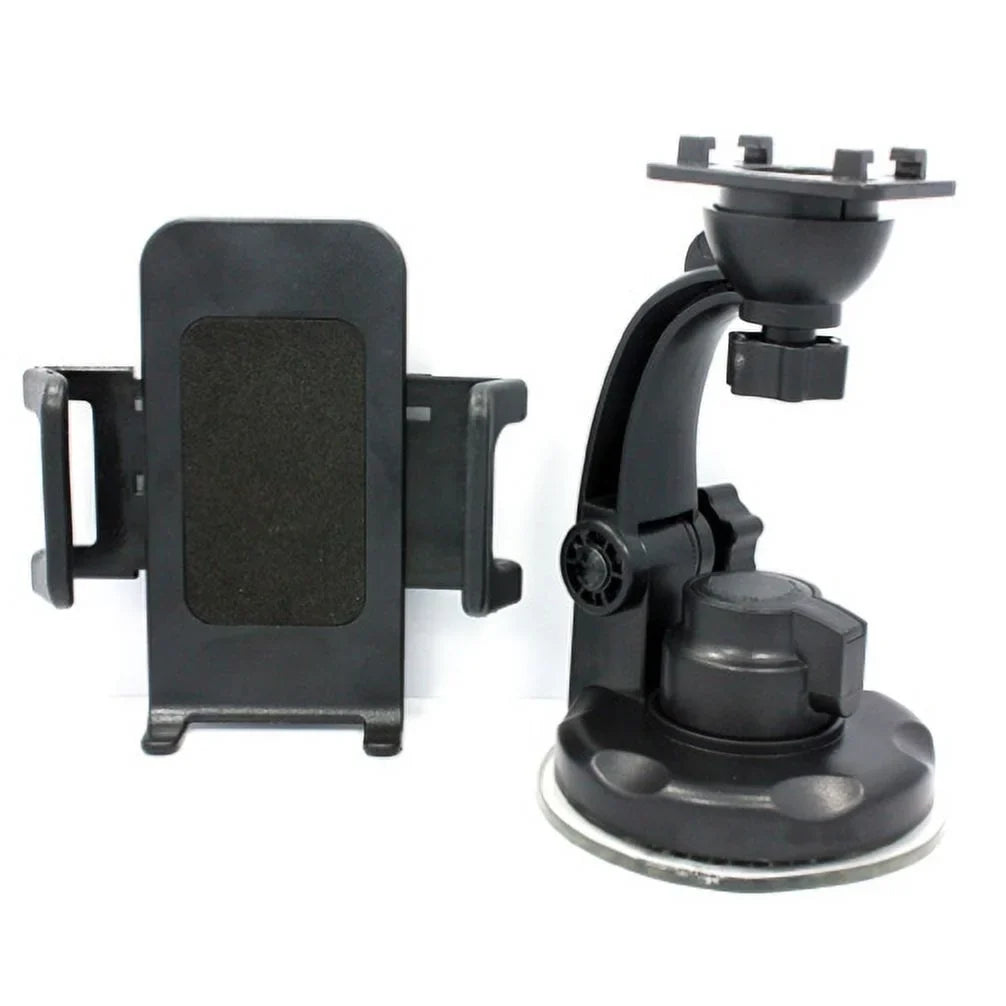 Car Mount Windshield Phone Holder Swivel Cradle Window Rotating Dock Suction Black D8 for Motorola Droid Turbo 2, Moto Z Droid Force Droid - Samsung Galaxy J3 J5 J7, Note 4 5, S5 S6 Edge Edge+ S7