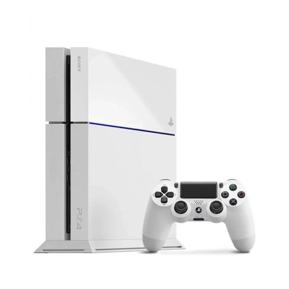Pre-Owned Sony PlayStation 4 500GB Gaming Console White Headset 2 Controller with BOLT AXTION Cleaning Kit Bundle (Refurbished: Like New)