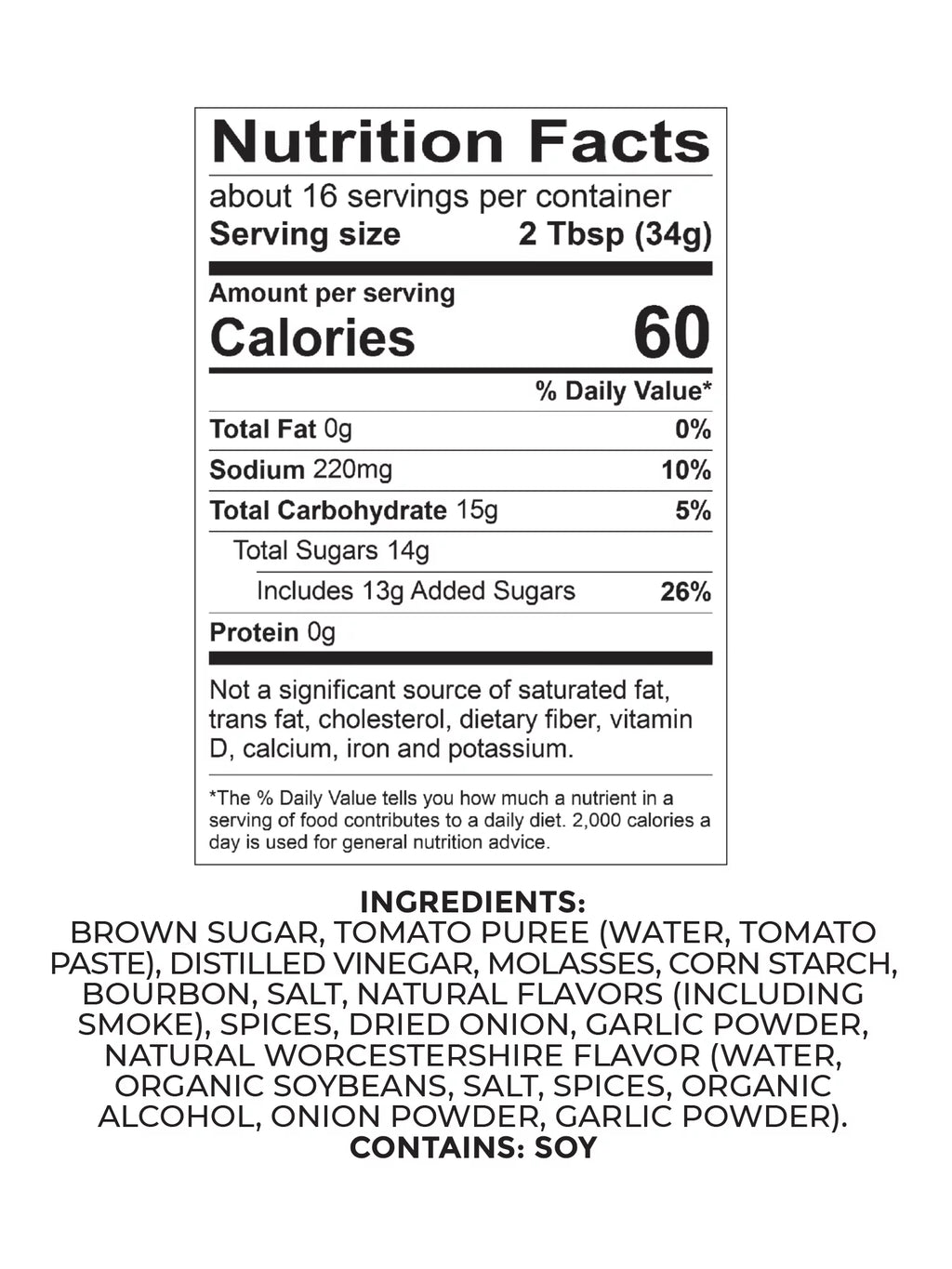Rib Rack Southern Bourbon BBQ Sauce, 19 oz.