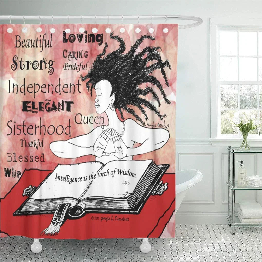Libin Delta Intelligent is The Torch of Sigma Theta Sorority Shower Curtain 66x72 inch