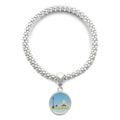St. Petersburg Russia National Symbol Sliver Bracelet Pendant Jewelry Chain Adjustable Bangle