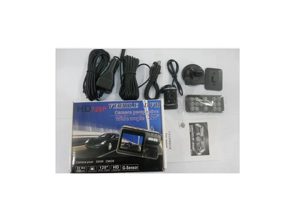Full Chi I1000 separated 1080P twin lens driving recorder night vision with automobile black boxFull HD 1080P I1000 2" Screen Car DVR Recorder Camera + IR Remote Controller