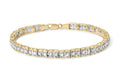 Haus of Brilliance 10K Yellow Gold 1.00 Cttw Womens Round Cut Diamond Link Lobster Claw Clasp Prong Bracelet (I-J Color, I3-Promo Clarity) - Size 7"