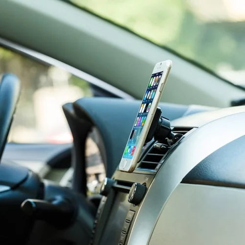 Air Vent Magnetic Car Mount w 4.8Amp Retractable Charger for LG K8+ (2018) - Motorola Moto G5 PLUS (XT1687) E5 Plus E4 PLUS G6 Play, Droid Turbo 2 - Samsung Galaxy Sky, S7 S6 S5, On5