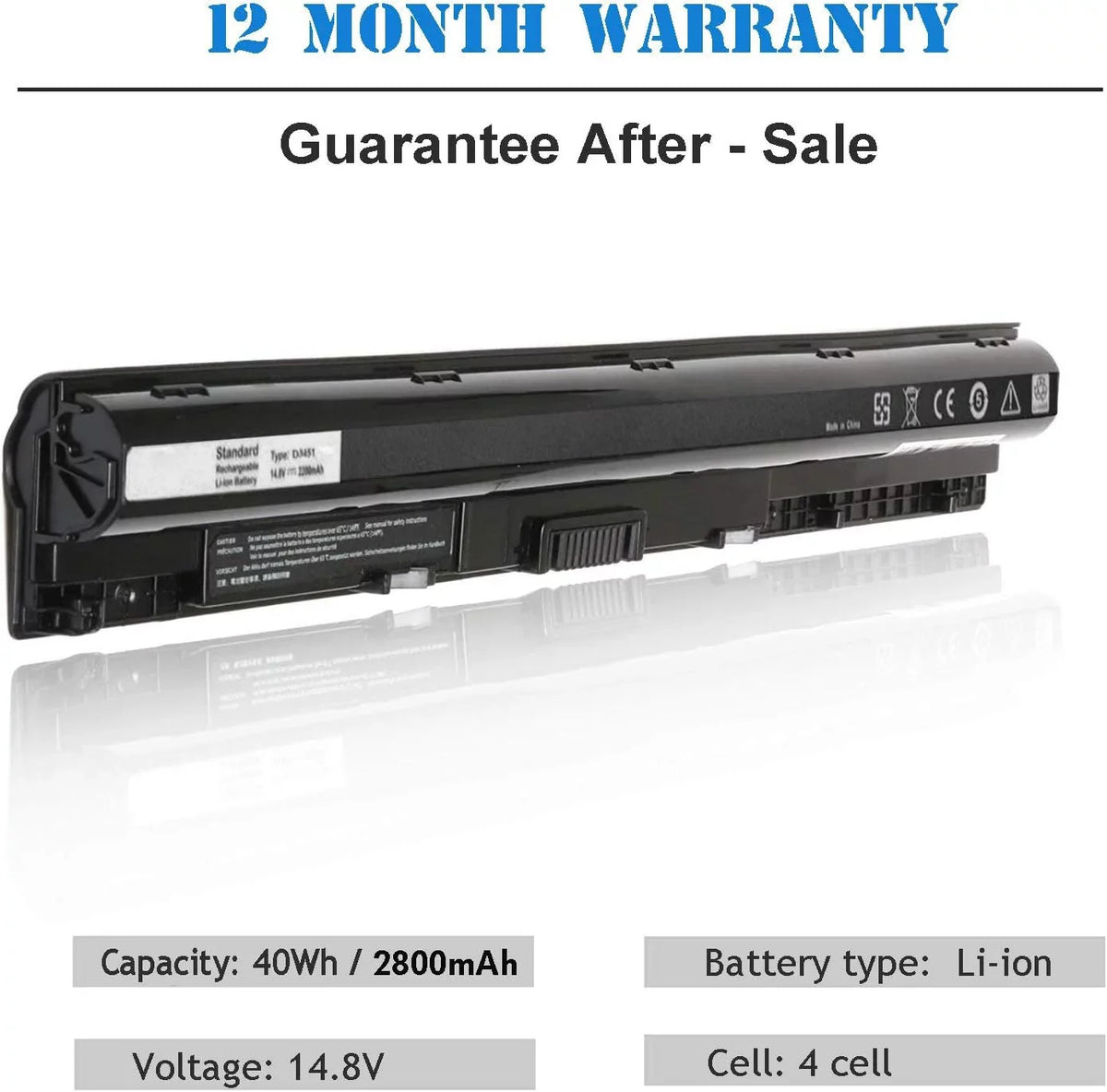 M5Y1K Li-ion Battery for Dell Inspiron 14 15 17 5000 3000 Series N3451 N3458 N3551 N3552 N3558 N5458 N5551 N5555 N5558 N5559 N5755 N5758 N5455 INS14UD-1528B INS14UD-2528S INS14UD-3748G INS14UD-4548L