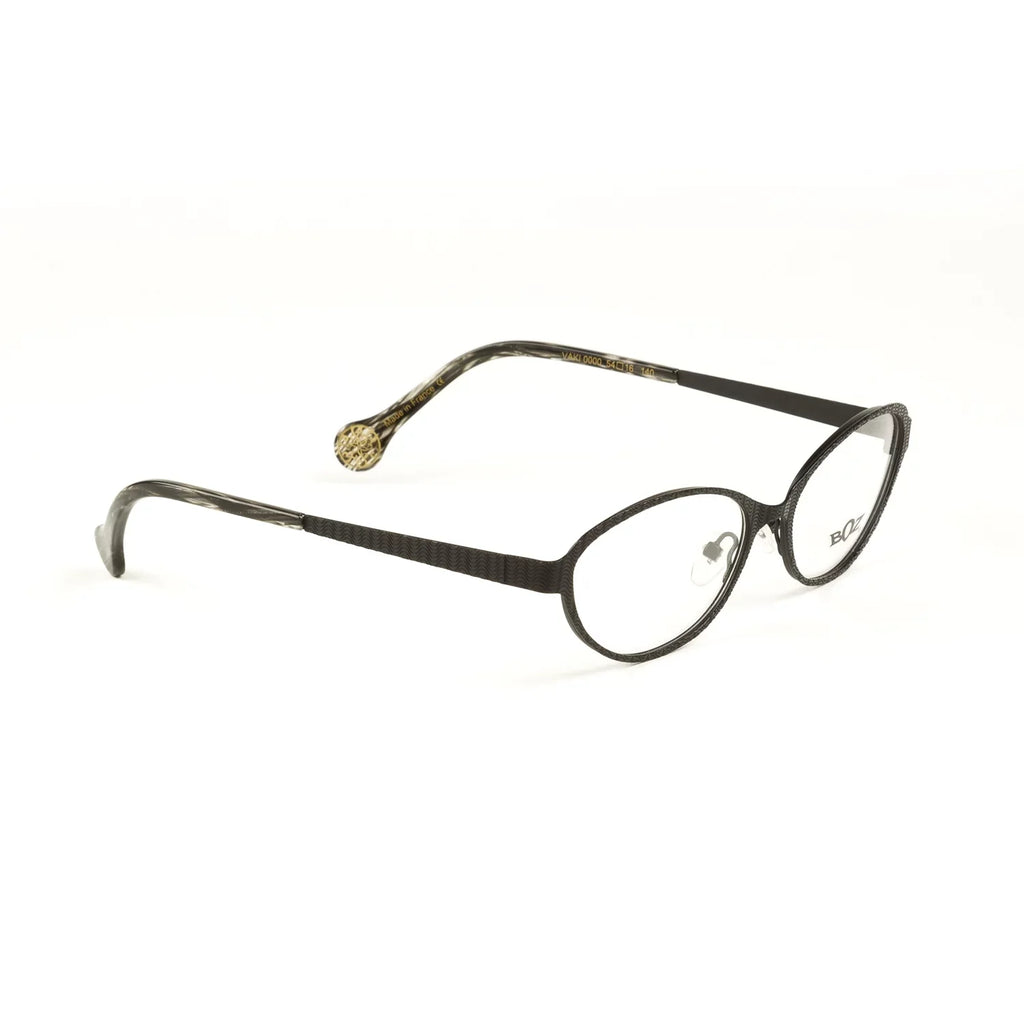BOZ Women's Vaki Semi-Oval Eyeglass Frames 54mm Black