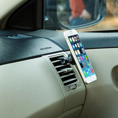 Air Vent Magnetic Car Mount w 4.8Amp Retractable Charger for LG K8+ (2018) - Motorola Moto G5 PLUS (XT1687) E5 Plus E4 PLUS G6 Play, Droid Turbo 2 - Samsung Galaxy Sky, S7 S6 S5, On5
