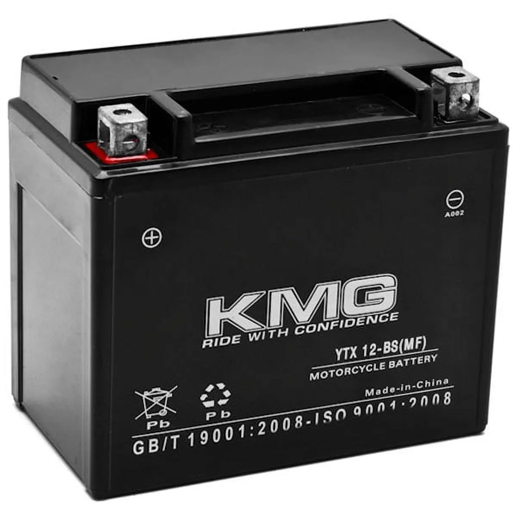 KMG Battery Compatible with Suzuki 1000 GSX-R1000 2001-2004 YTX12-BS Sealed Maintenance Free Battery High PerFormance 12V SMF OEM Replacement Powersport Motorcycle ATV Scooter Snowmobile