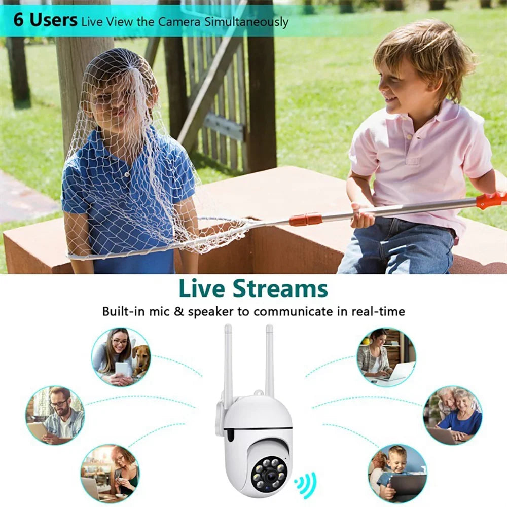 GeCam 3MP Home Security Camera,5G Security Cameras Outdoor WiFi 355°PTZ Video Camera,Motion Detection Activity Alert,Spotlight Color Night Vision,2-Way Audio,Waterproof