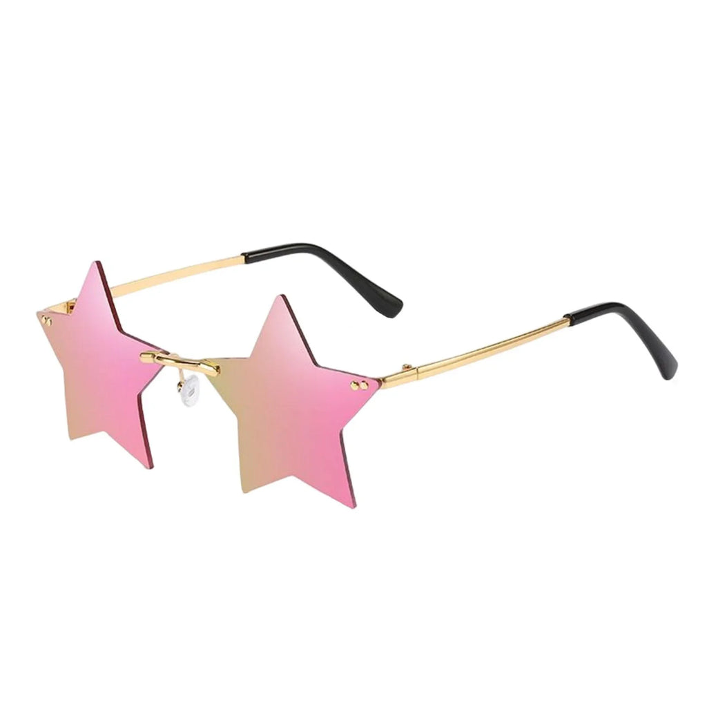 Sharplace 6X Glasses Costume Trendy Dance Rimless Stars Sun Glasses for Women Grey