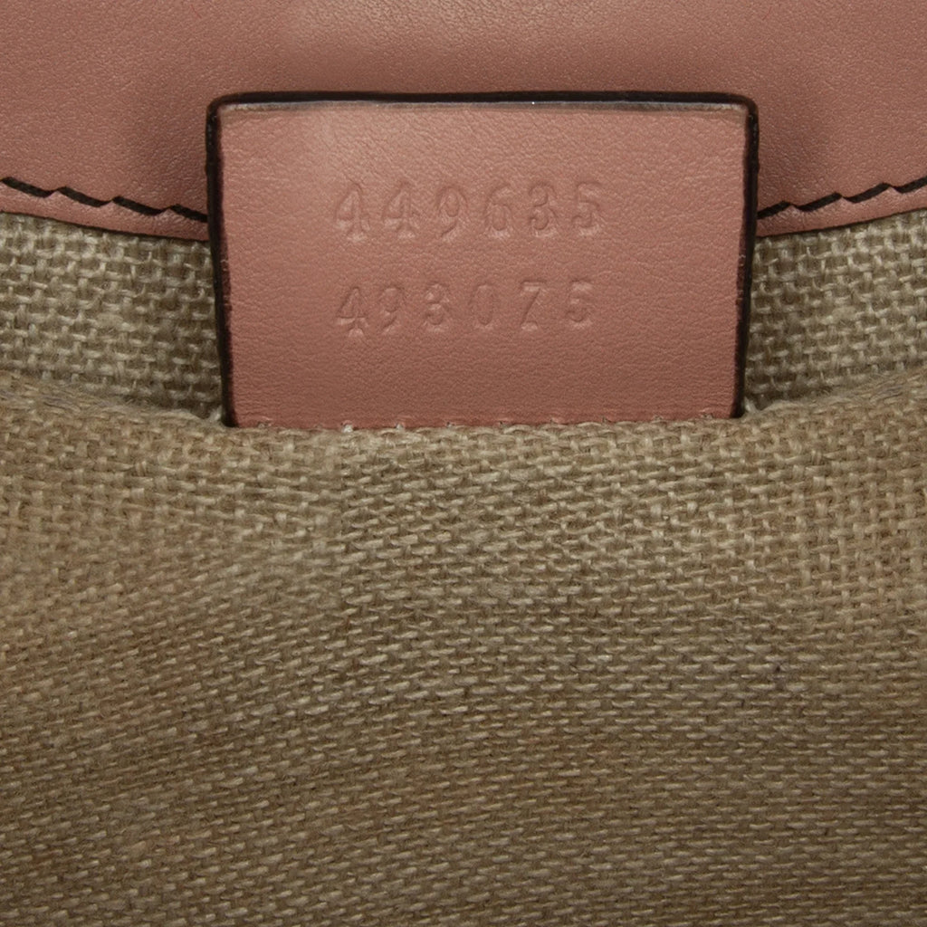 Pre-Owned Authenticated Gucci Medium Microguccissima Emily Shoulder Bag Calf Leather Pink Unisex (Good)