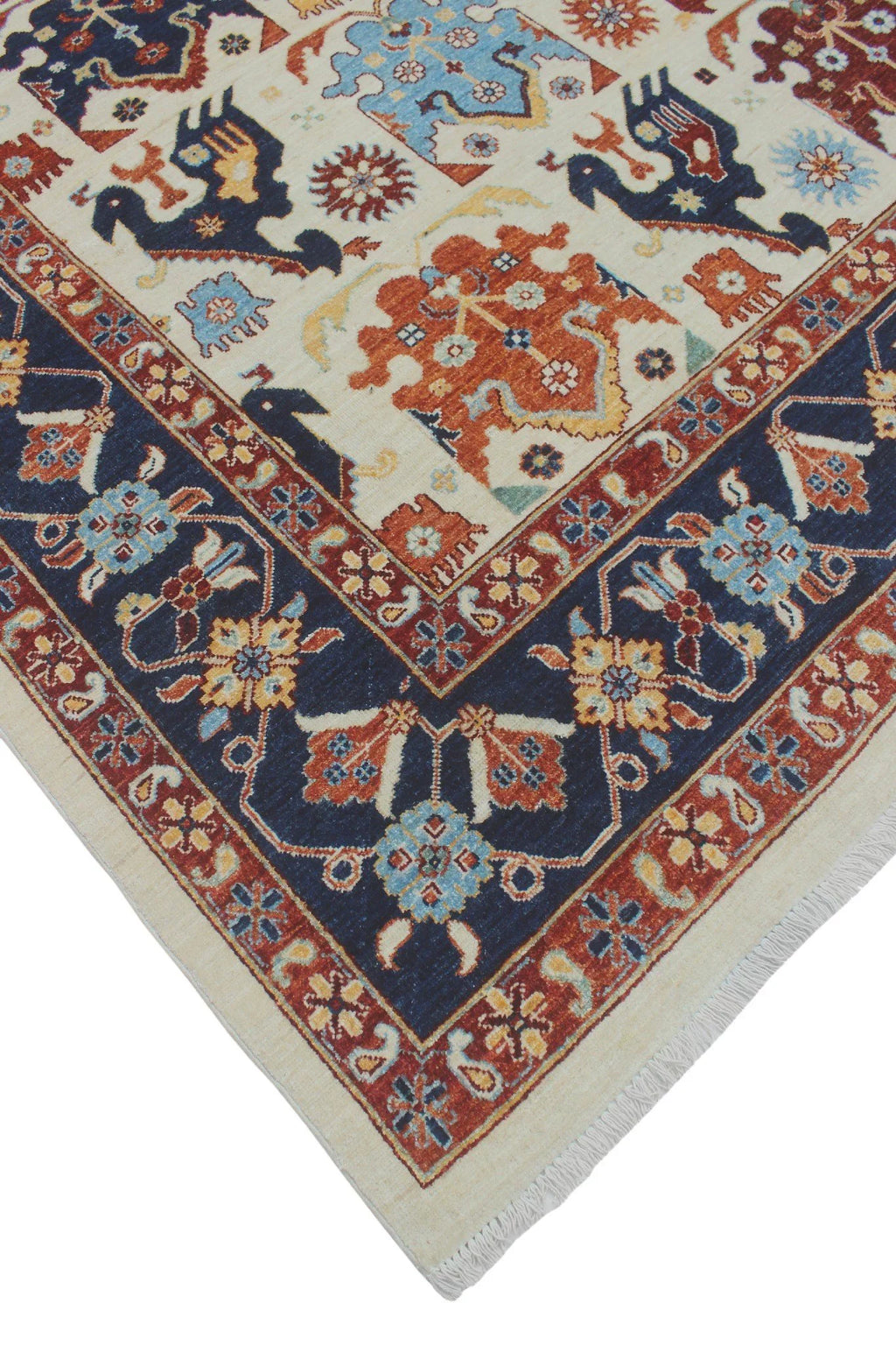 Aria Gormal Ivory/Blue Rug, 8'8" x 11'11"