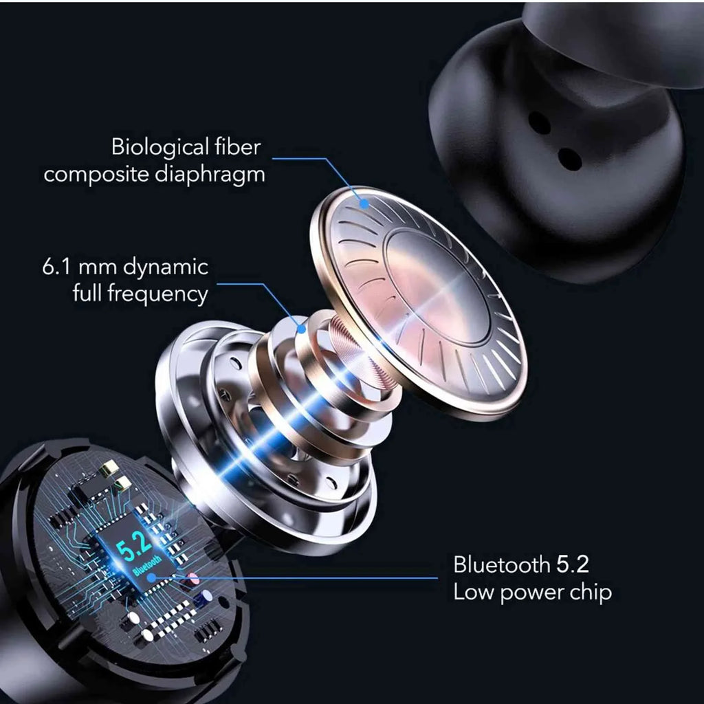 UrbanX True Wireless Bluetooth Earbuds + Charging Case, Black, Dual Connect, IPX5 Water Resistance, Bluetooth 5.2 Connection, Balanced, Bass Boost Compatible with Lenovo Tab 4 10 Plus