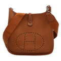 Pre-Owned Hermes Evelyn PM Shoulder Bag Taurillon Clemence Brown Women's HERMES (Good)