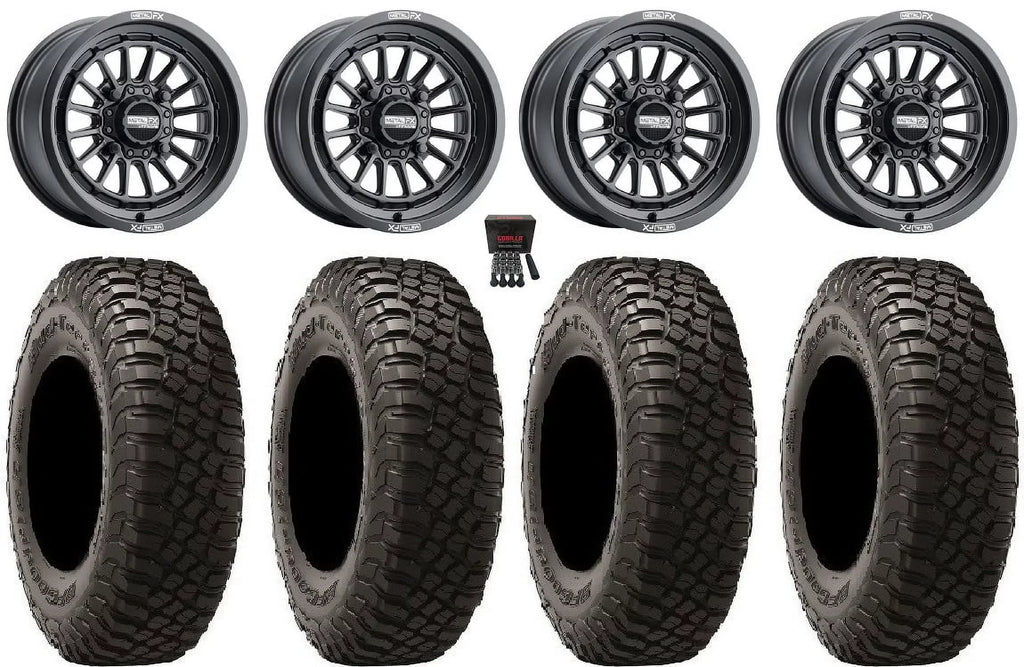 MetalFX Delta 15" Wheels Black 35" BFG KM3 Tires Polaris RZR XP 1000 / PRO XP / Ranger XP 900/1000