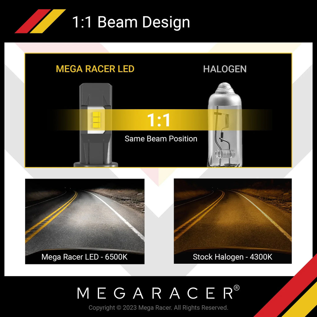 Mega Racer BMW 328d xDrive Wireless H11 H8 H9 H16 LED Headlight Bulbs 6500K Cool White 12V 50W 12000LM BMW 328d xDrive 2014 2015 2016 2017 2018 14 15 16 17 18 Fog Light Automotive Replacement