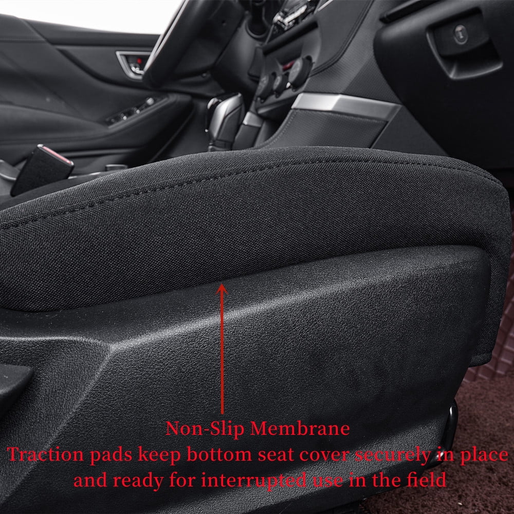 Coverdream Custom Fit KONA Car Seat Covers for Hyundai KONA 2018 2019 2020 2021 2022 2023 - Polyester (Black,Full Set)