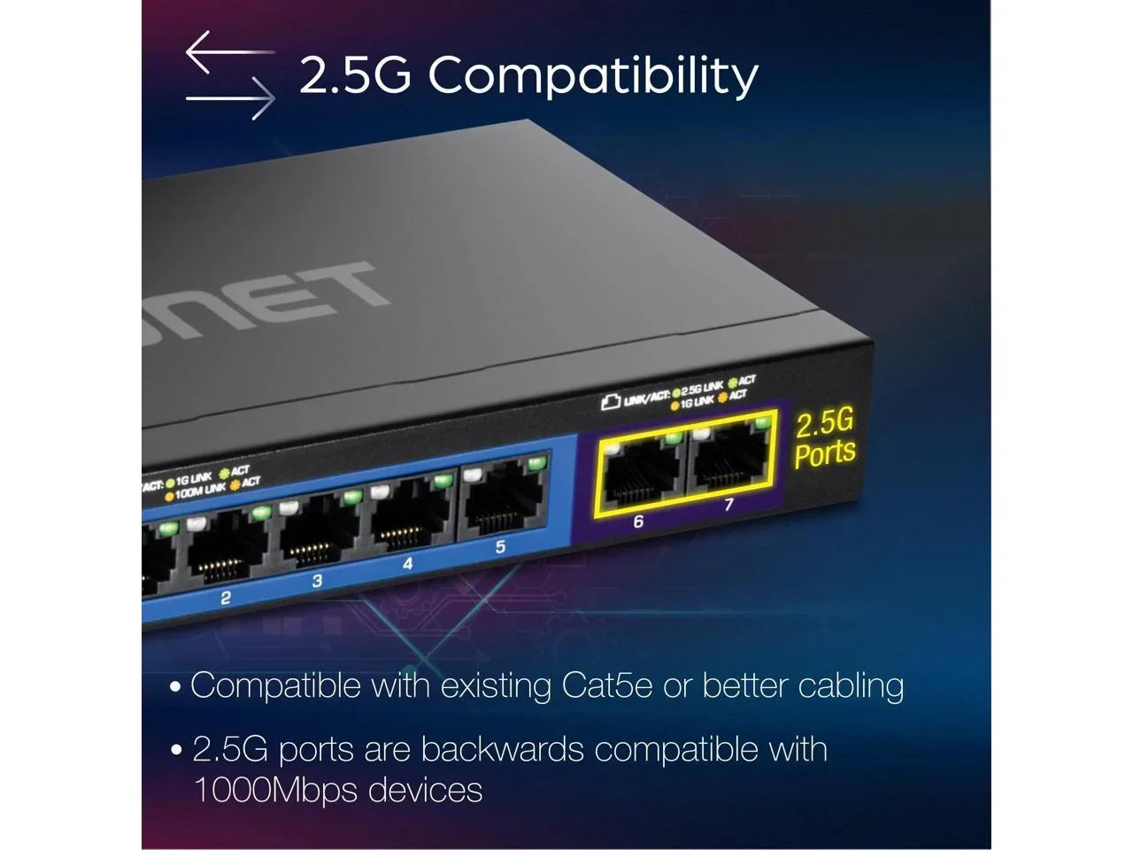 TRENDnet  TEG-S327, 7-Port Multi-Gig Switch