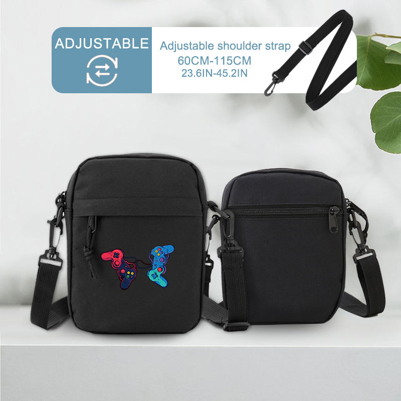 moocr Games Handle Print Lightweight Casual Sling Bag With Detachable Shoulder Strap  Men‘s And Women‘s Crossbody Bag For Travel & Daily Commute & Outdoor Sports