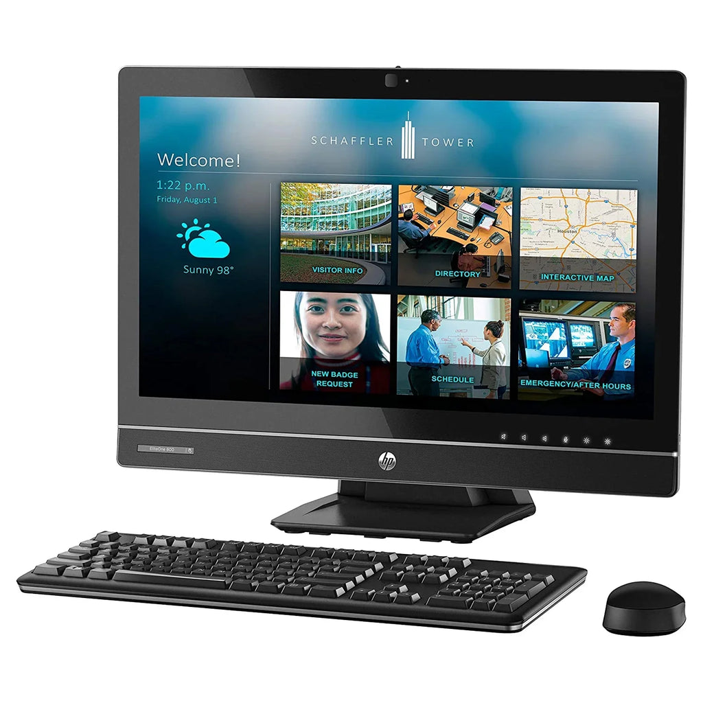 HP EliteOne 800 G1 All In One Computer, 23" HD Display, Intel Core I5-4590s 3.7 GHz max CPU, 16GB DDR3 RAM, 512GB SSD, DVD, USB 3.0, WiFi, Displayport, Windows 10 Home