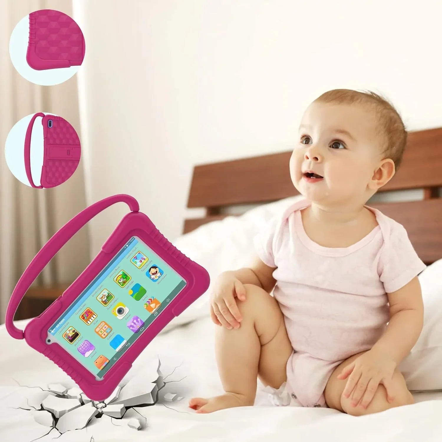 Kids Tablet 7 inch Tablet for Kids WiFi Kids Tablets 32G Android 11 Dual Camera Educational Games Parental Control, Toddler Tablet with Kids Software Pre-Installed Kid-Proof YouTube Netflix
