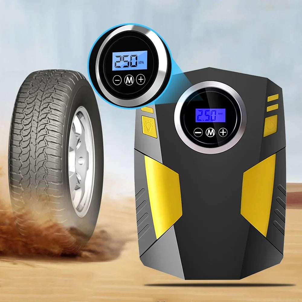 Digital Air Compressor for Car Auto Pump Portable Tire InfLatitudeor with LED Light 12V