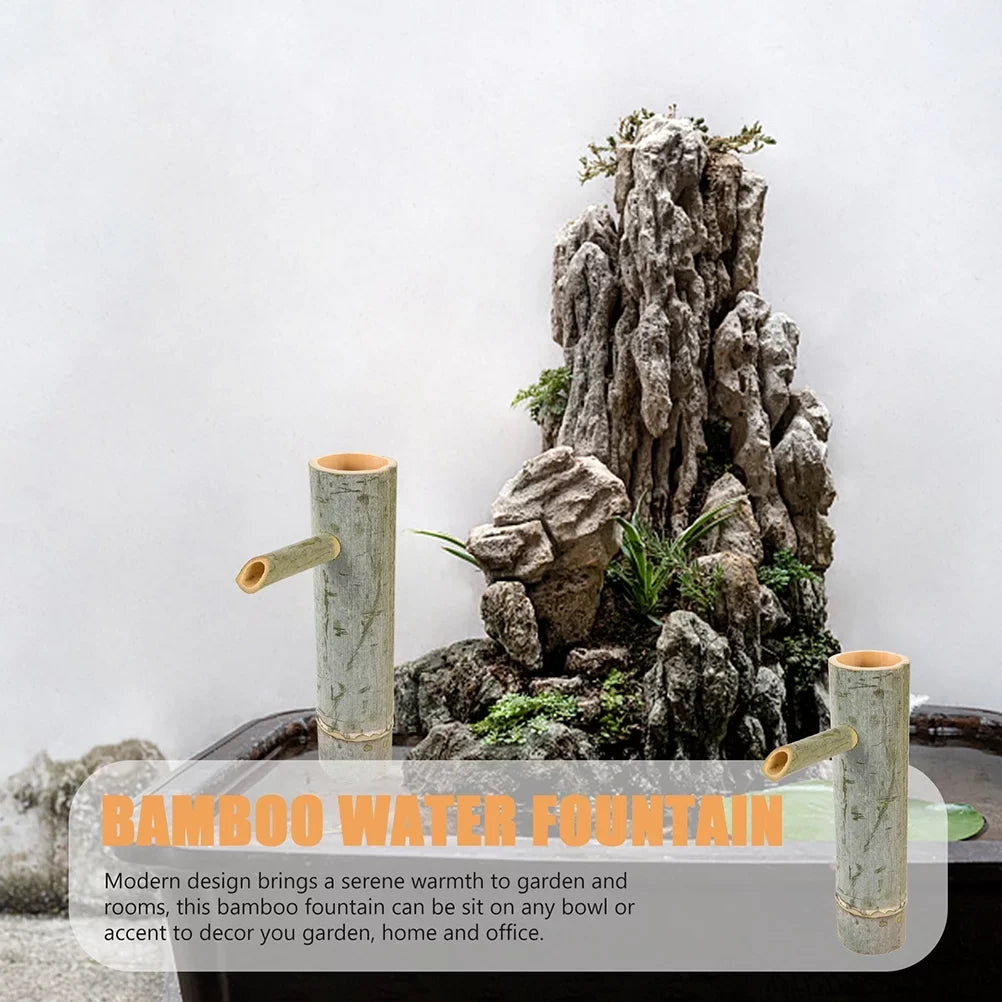 Qumonin Bamboo Waterfall Fountain for Office or Home Zen
