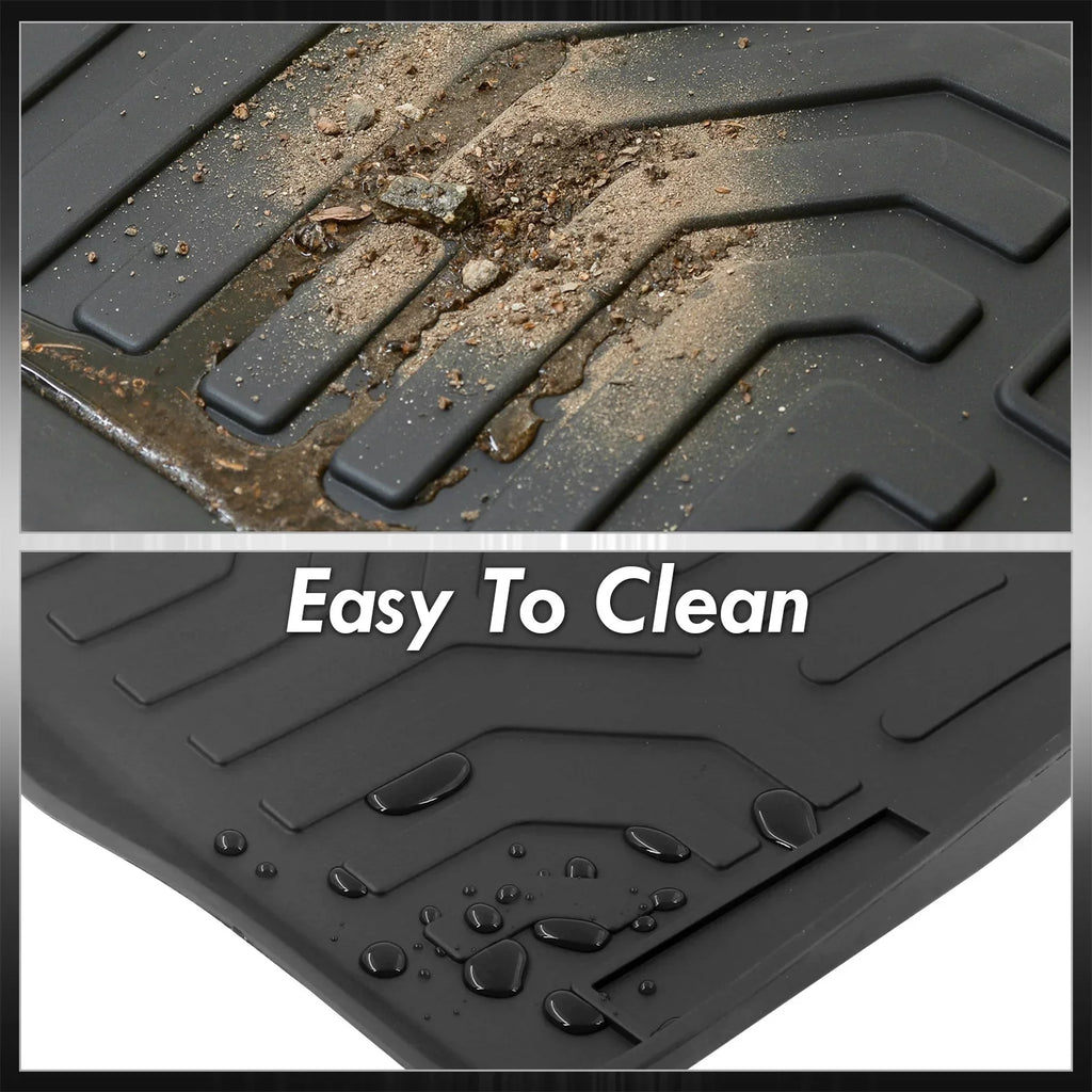 AJP Distributors 3-Piece All Weather Season Proof Guard TPE Rubber Floor Mats Liner Front Rear Set Compatible/Replacement For Honda CR-V CRV SUV RW RT 2017 2018 2019 2020 2021 2022 17 18 19 20 21 22