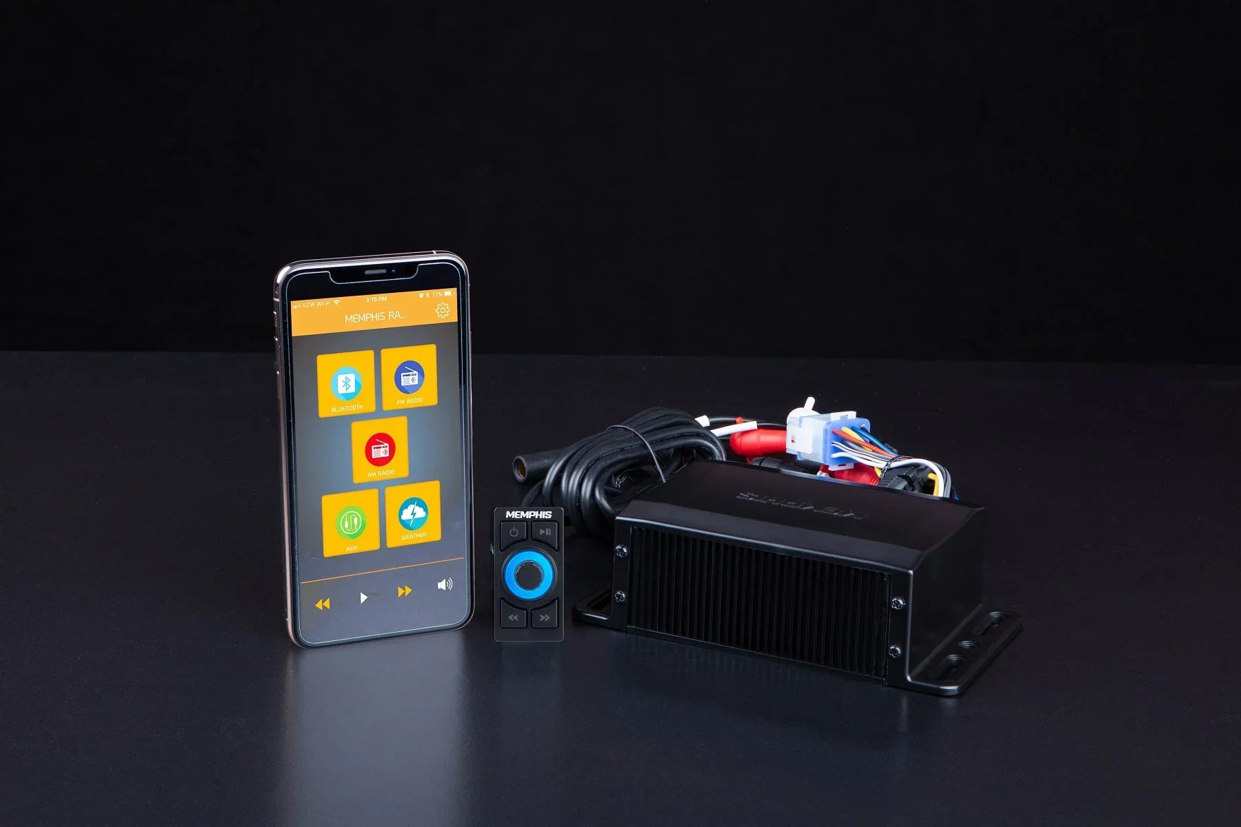 Memphis Audio SMC2A Hidden Marine Bluetooth Receiver Source Unit RZR/ATV/UTV