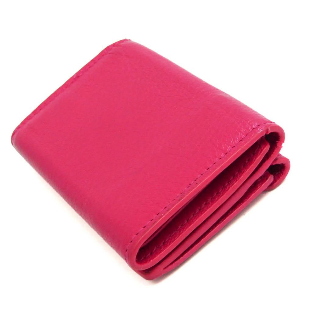 Pre-Owned Balenciaga Papier Mini 391446 Women's Leather Wallet (tri-fold) Pink (Good)