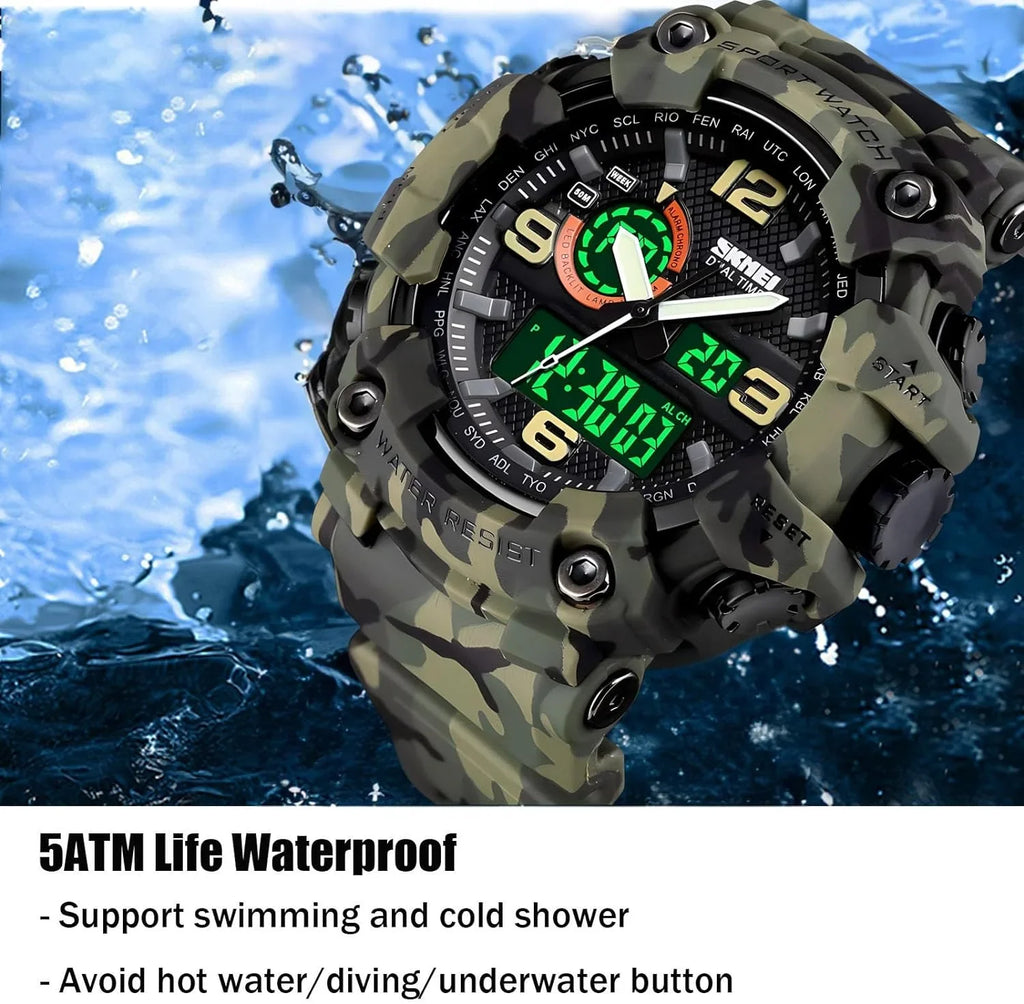 Gosasa Men's Watches Multi Function Military S-Shock Sports Watch LED Digital Waterproof Alarm Watches…