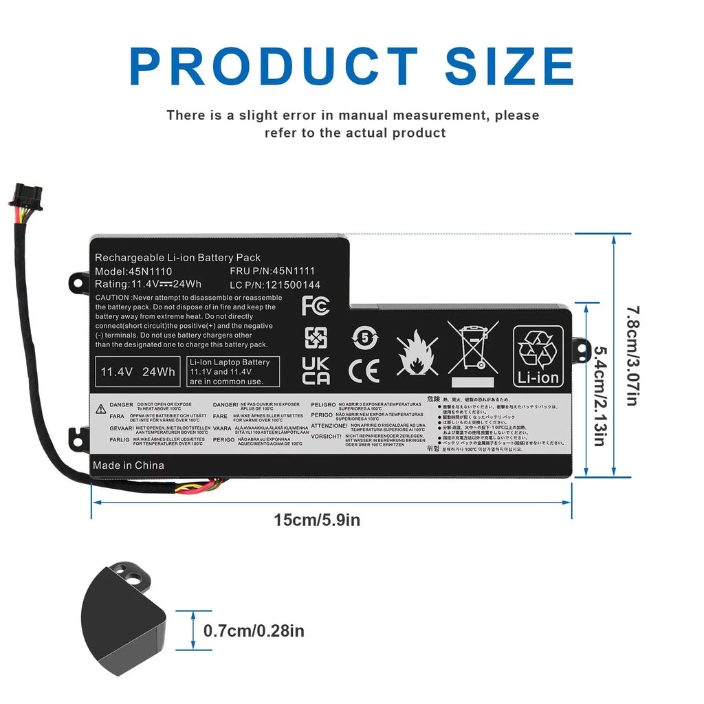 Battery   For Lenovo ThinkPad T450S T460 45N1108