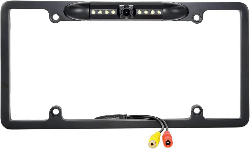 Absolute Backup Camera Rearview License PLatitudee Frame for ALPINE INEW970HD INE-W970HD Black