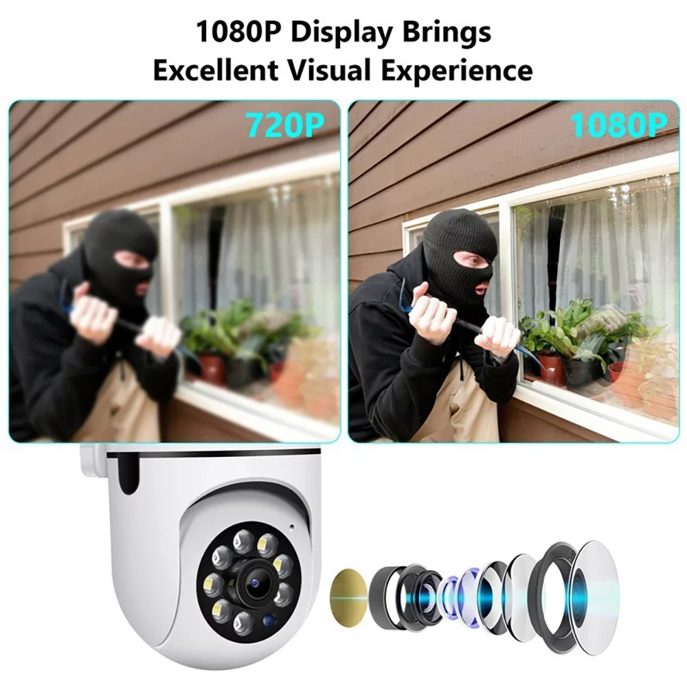 GeCam 3MP Home Security Camera,5G Security Cameras Outdoor WiFi 355°PTZ Video Camera,Motion Detection Activity Alert,Spotlight Color Night Vision,2-Way Audio,Waterproof