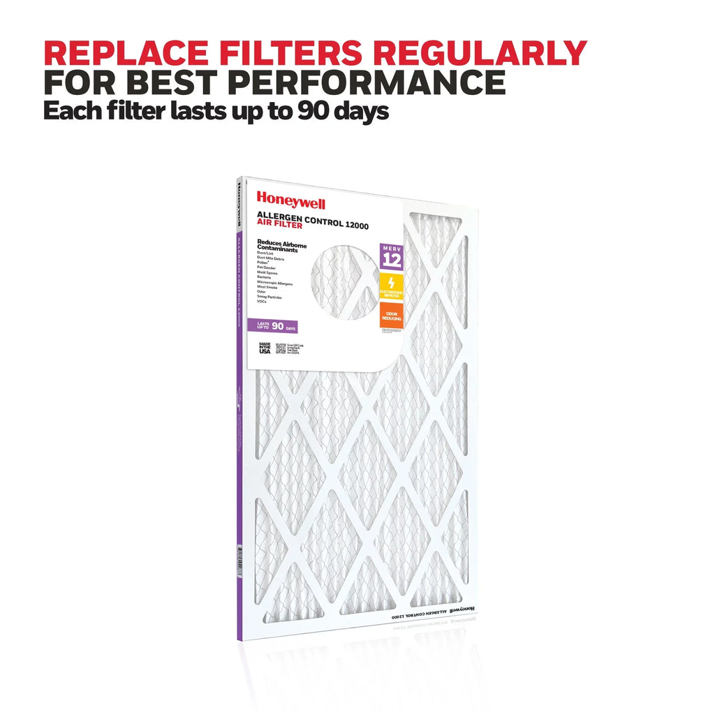Honeywell 14x20x1 MERV 12 Pleated HVAC Furnace Air Filter- 12 Pack