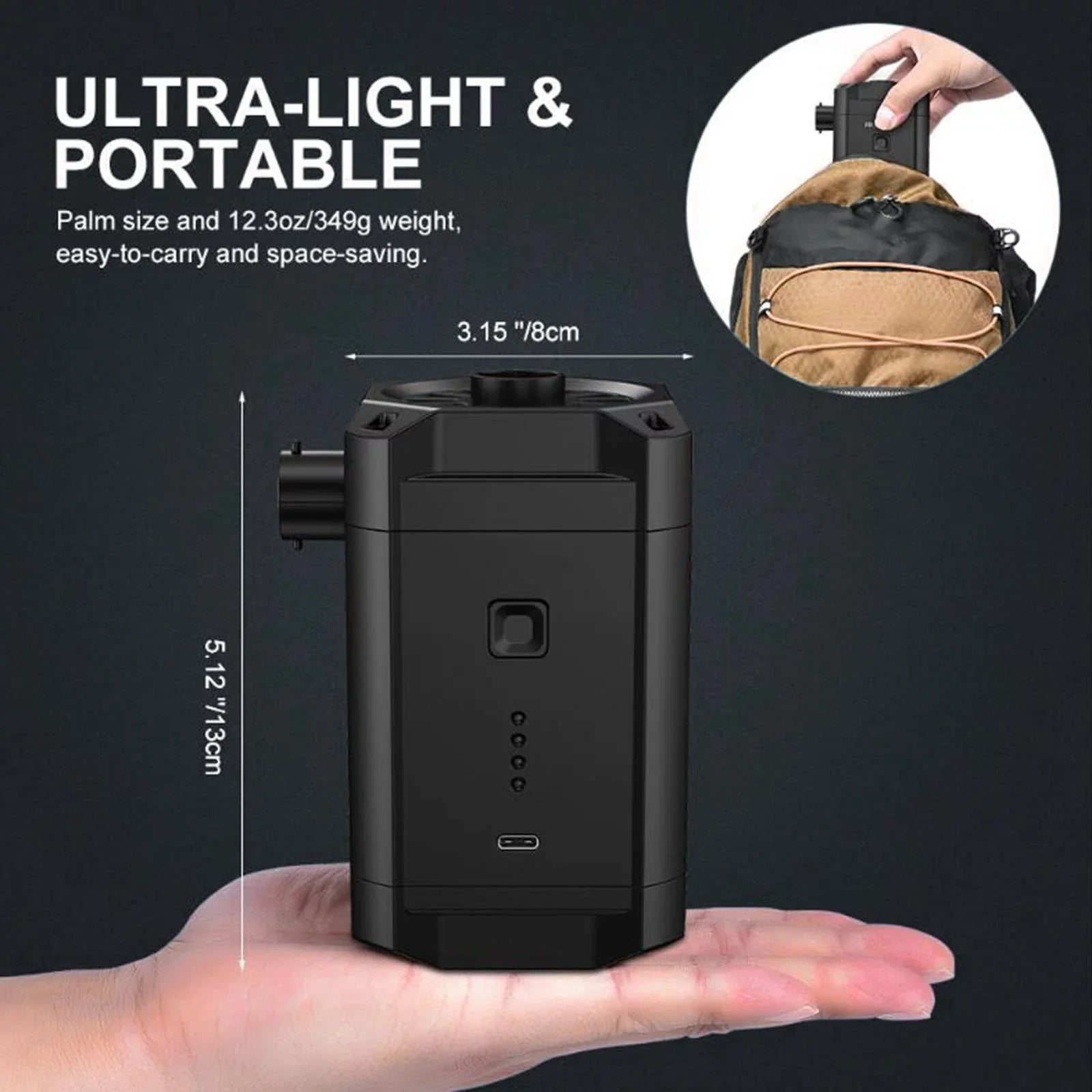 Portable Electric Air Pump InfLatitudeor Air Pump Blower  Air Pump for Air Mattresses InfLatitudeable Sofa Air Bed