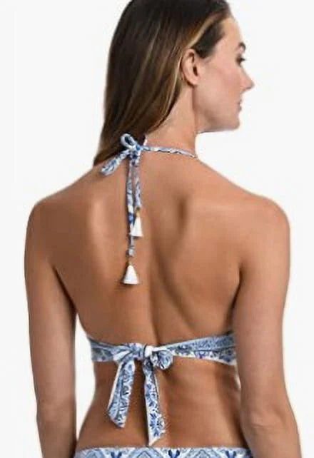 La Blanca Women's Breeze Halter Bikini Top Blue Size 12