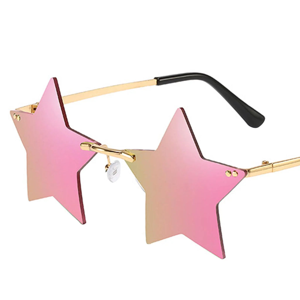 Sharplace 6X Glasses Costume Trendy Dance Rimless Stars Sun Glasses for Women Grey