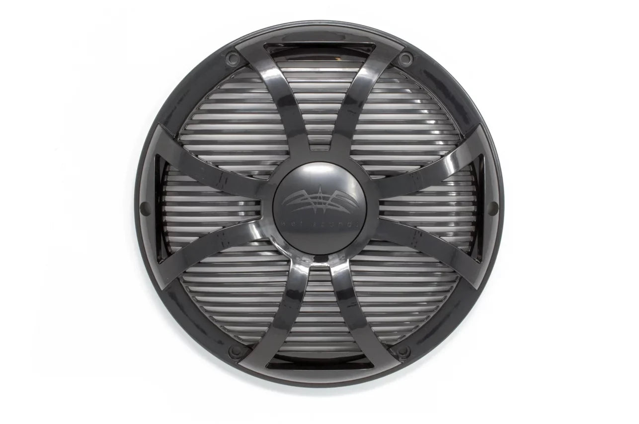 Wet Sounds Revo 10" Subwoofer & Grill - Black Subwoofer & Black Closed Face SW Grill - 4 Ohm